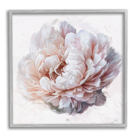 Stupell Industries Detailed Peony Petals Graphic Art Gray Framed Art Print Wall Art, Design by Ziwei Li