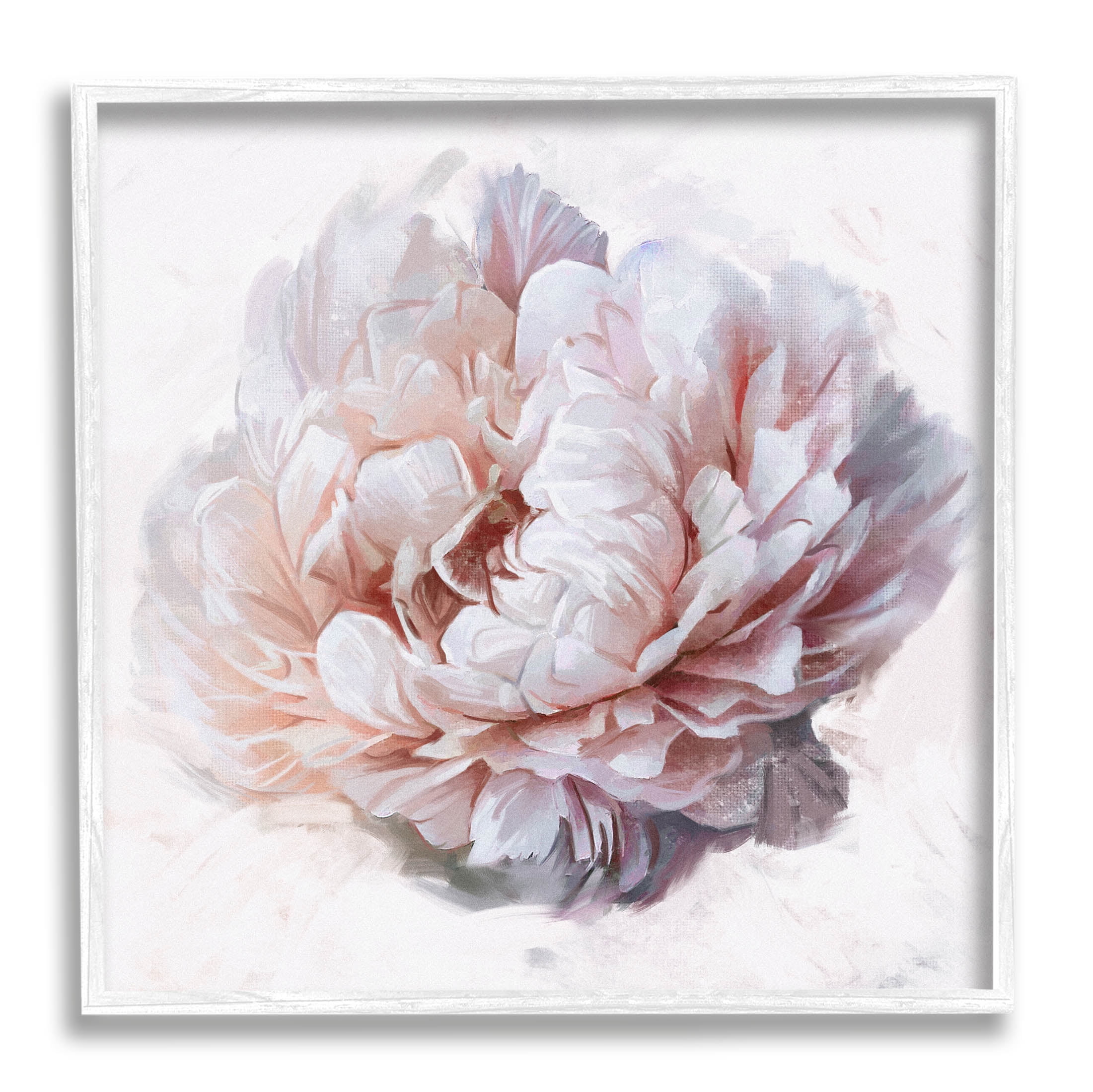 Stupell Industries Detailed Peony Petals Graphic Art White Framed Art Print Wall Art, Design by Ziwei Li