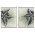 thumbnail image 1 of Stupell Industries Detailed Starfish Sand Beach Nautical & Beach Painting Gray Framed Art Print Wall Art, 11 x 14, Set of 2, 1 of 2