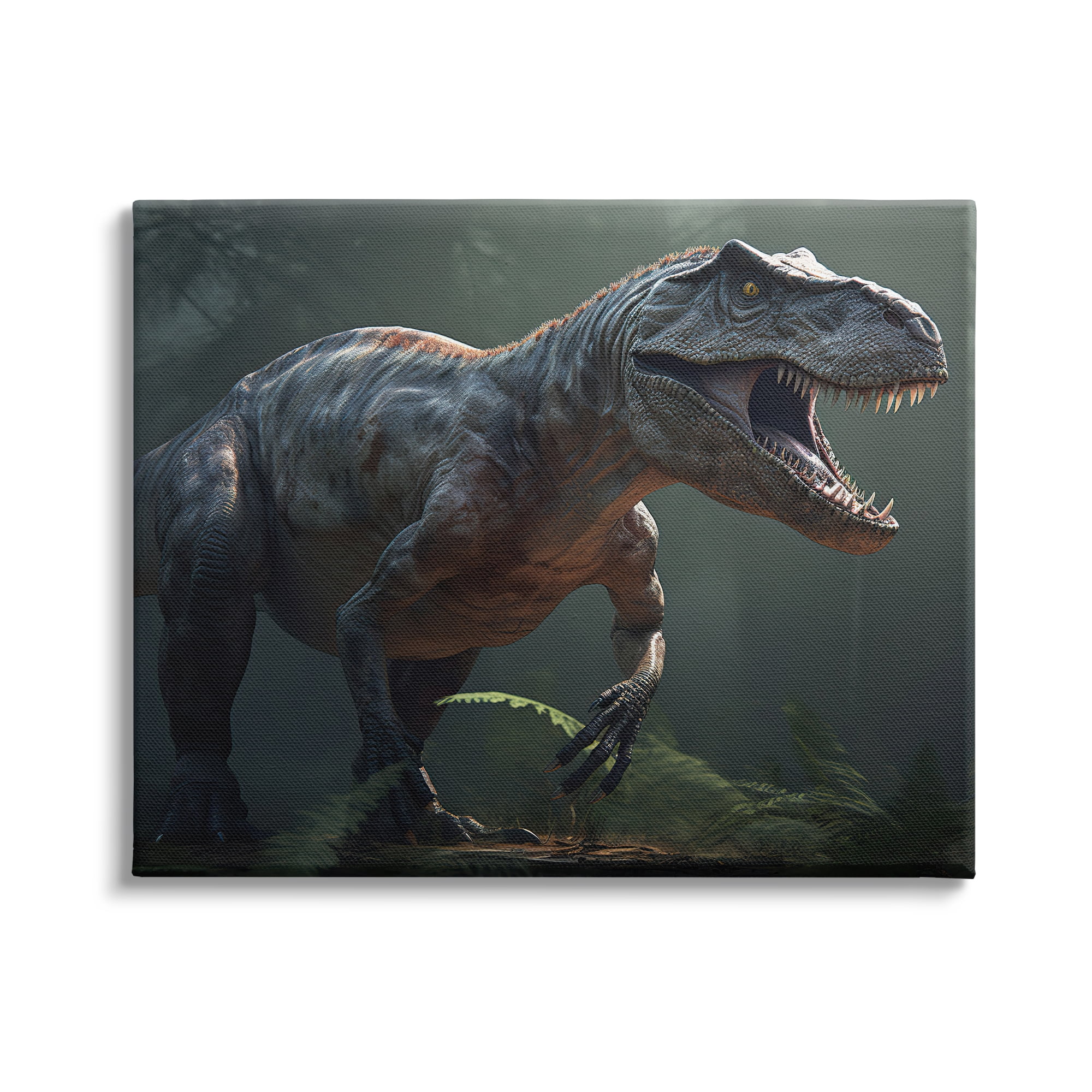Stupell Industries Detailed T-Rex Portrait Animals & Insects Painting Gallery Wrapped Canvas Print Wall Art, 40 x 30