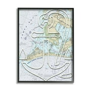 Stupell Industries Detailed Tampa Bay Florida Map Anchor Symbol , 24 x 30, Design by Lil' Rue
