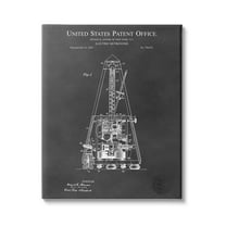 Stupell Industries Detailed Tech Electric Metronome Patent Blueprint Diagram Canvas Wall Art, 30 x 40, Design by Karl Hronek