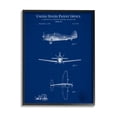 thumbnail image 1 of Stupell Industries Detailed US Airplane Blueprint Graphic Art Black Framed Art Print Wall Art, Design by Karl Hronek, 1 of 7