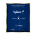 thumbnail image 1 of Stupell Industries Detailed US Airplane Blueprint Graphic Art Luster Gray Floating Framed Canvas Print Wall Art, Design by Karl Hronek, 1 of 6