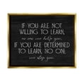 thumbnail image 1 of Stupell Industries Determined To Learn Motivational Graphic Art Metallic Gold Floating Framed Canvas Print Wall Art, Design by Lil' Rue, 1 of 6
