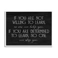 thumbnail image 1 of Stupell Industries Determined To Learn Motivational Graphic Art White Framed Art Print Wall Art, Design by Lil' Rue, 1 of 7