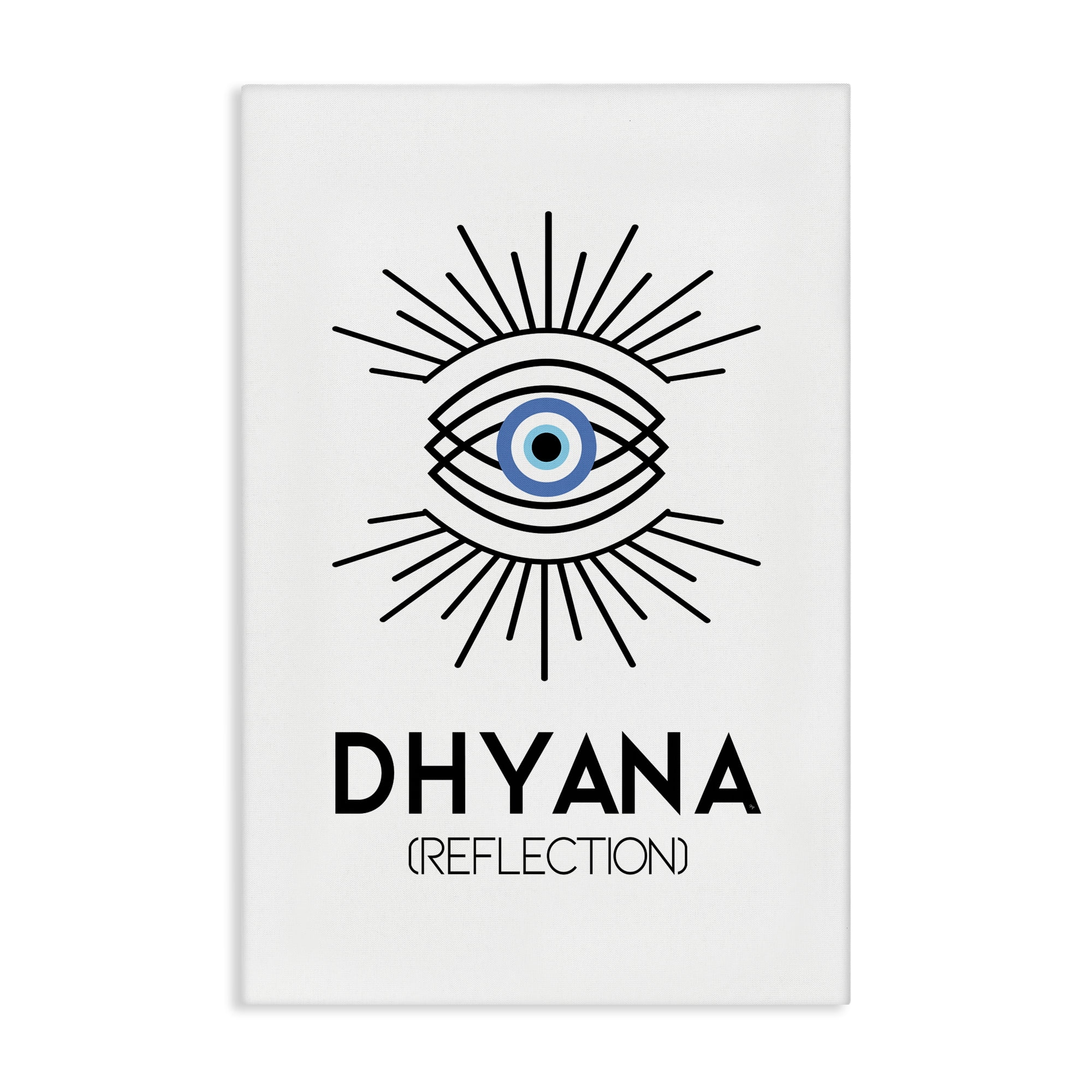 Stupell Industries Dhyana Reflection Eye Text & Numbers Painting Wrapped Canvas Art Print Wall Art, 20 x 30