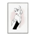 Stupell Industries Diamond Jewelry Girl Novelty Painting Gray Framed