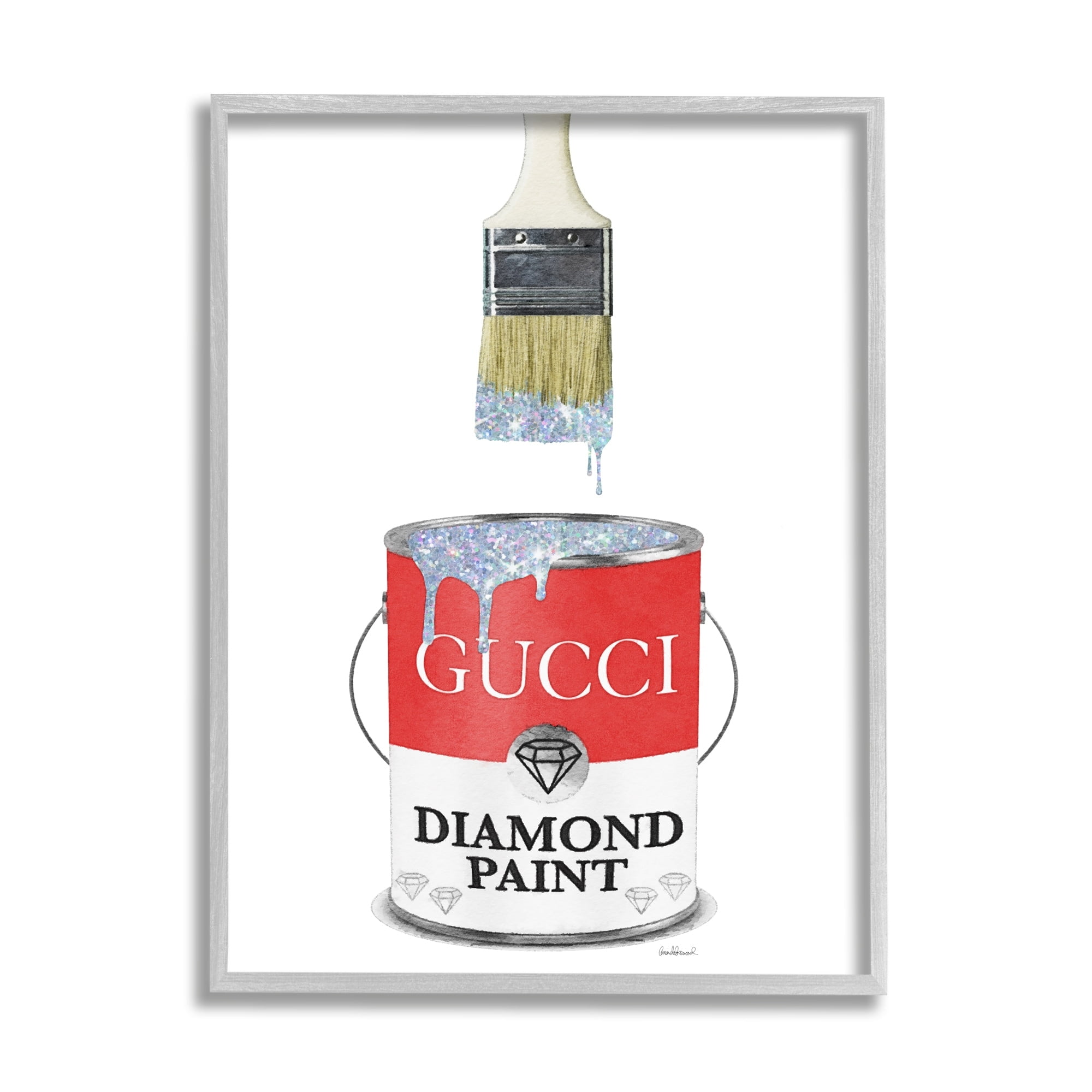 Stupell Industries Diamond P. Fashion Pop Container Designer Glam Red, 16 x 20, Design by Amanda Greenwood