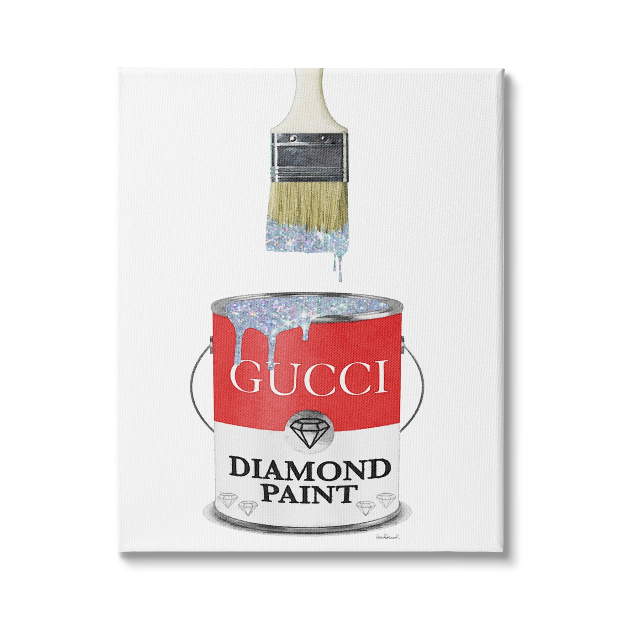 Stupell Industries Diamond P. Fashion Pop Container Designer Glam Red, 30 x 40, Design by Amanda Greenwood