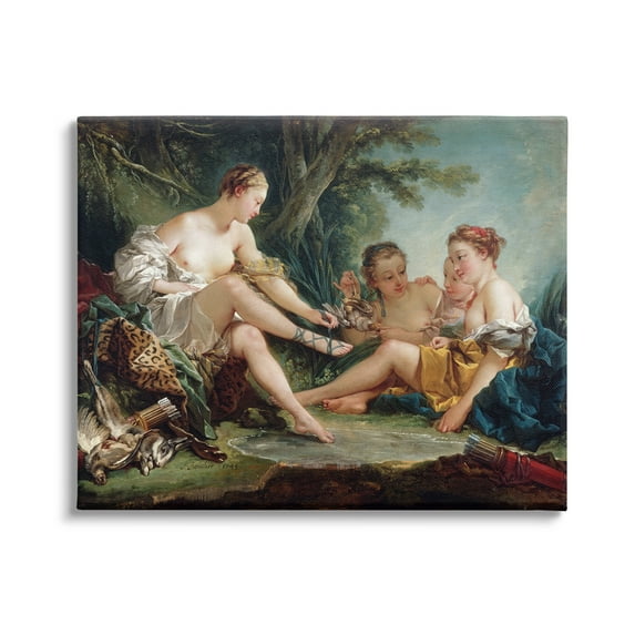 Stupell Industries Diana After the Hunt Francois Boucher Classic Painting Painting Gallery Wrapped Canvas Print Wall Art, Design by one1000paintings