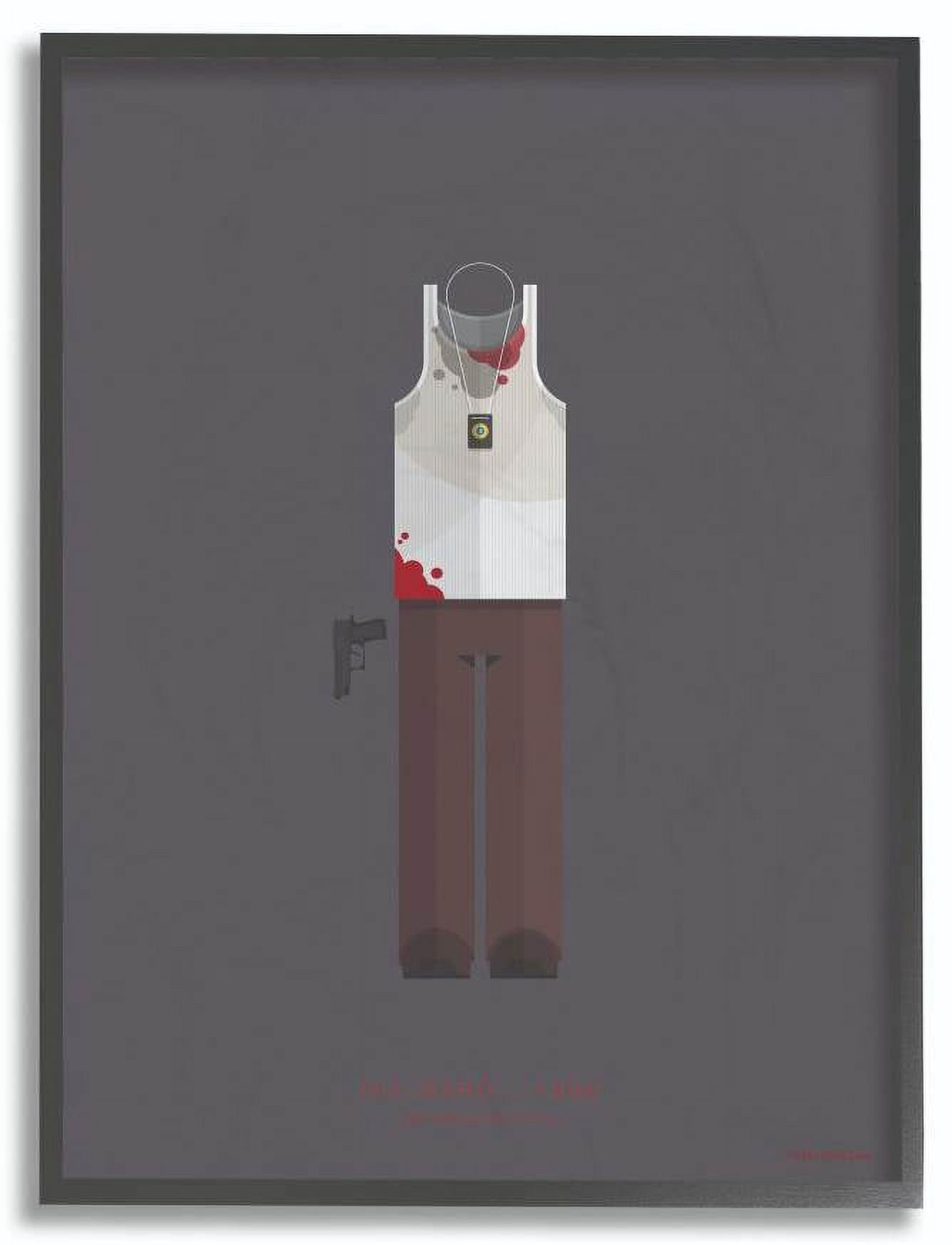 Stupell Industries Die Hard Famous People Characters Fashion Design Framed Wall Art by Fred Birchal