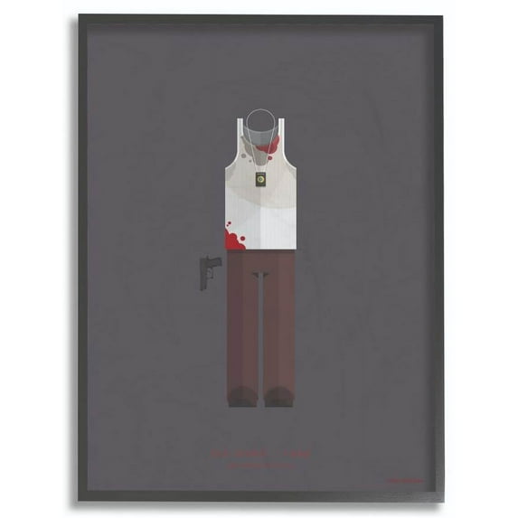 Stupell Industries Die Hard Famous People Characters Fashion Design Framed Wall Art by Fred Birchal