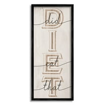 Stupell Industries Diet Did I Eat That Phrase Graphic Art Black Framed Art Print Wall Art, Design by Lil' Rue