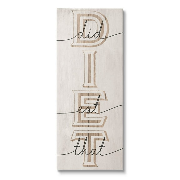 Stupell Industries Diet Did I Eat That Phrase Graphic Art Gallery Wrapped Canvas Print Wall Art, Design by Lil' Rue