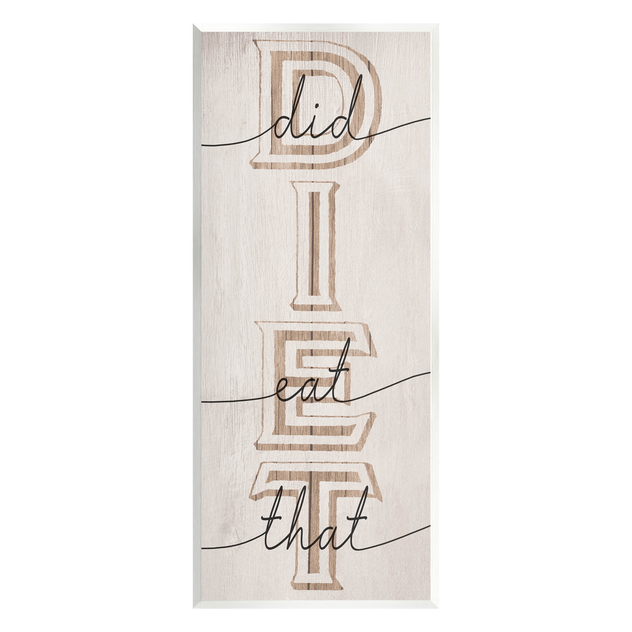 Stupell Industries Diet Did I Eat That Phrase Graphic Art Unframed Art Print Wall Art, Design by Lil' Rue