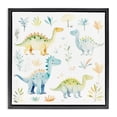 thumbnail image 1 of Stupell Industries Cottage Different Dinosaur Wonders Black Floating Frame Canvas Art, 18 x 18, by Lazar Studio, 1 of 8