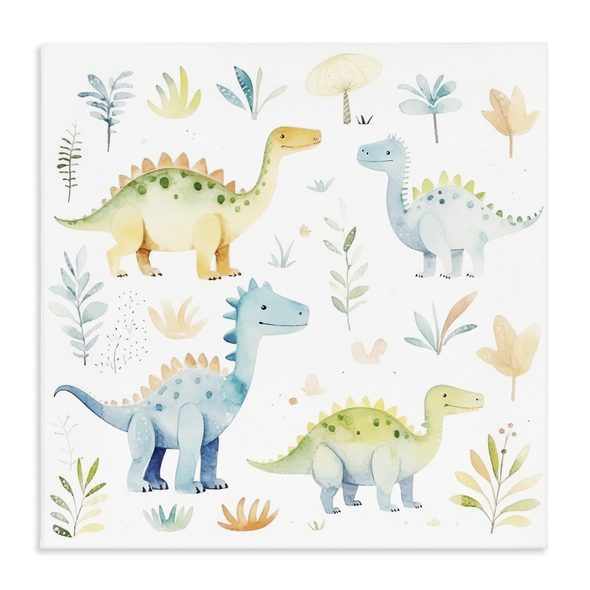 Stupell Industries Different Dinosaur Wonders Canvas Wall Art, design by Lazar Studio