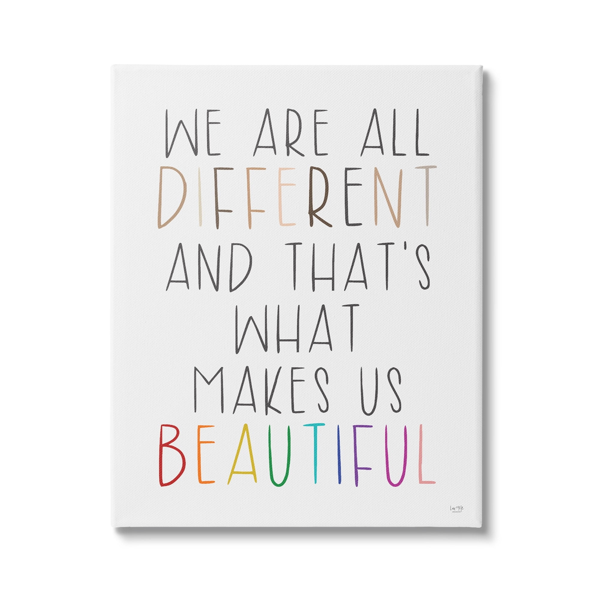 Stupell Industries Different Is Beautiful Inspirational Typography Quote , 30 x 40, Design by Lux + Me Designs