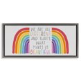 thumbnail image 1 of Stupell Industries Different Is Beautiful Rainbow Inspirational Painting Gray Floater Framed Canvas Art Print Wall Art, 25 x 11, 1 of 9