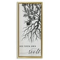 thumbnail image 1 of Stupell Industries Dig Your Own Roots Empowering Inspirational Painting Gold Floater Framed Canvas Art Print Wall Art, 15 x 31, 1 of 9