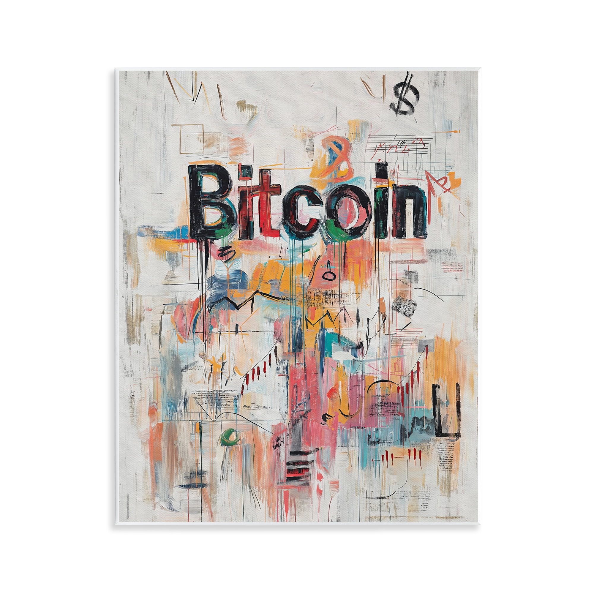 Stupell Industries Digital Currency Abstract Collage Wall Plaque Art, design by Svetlana Aleynikova