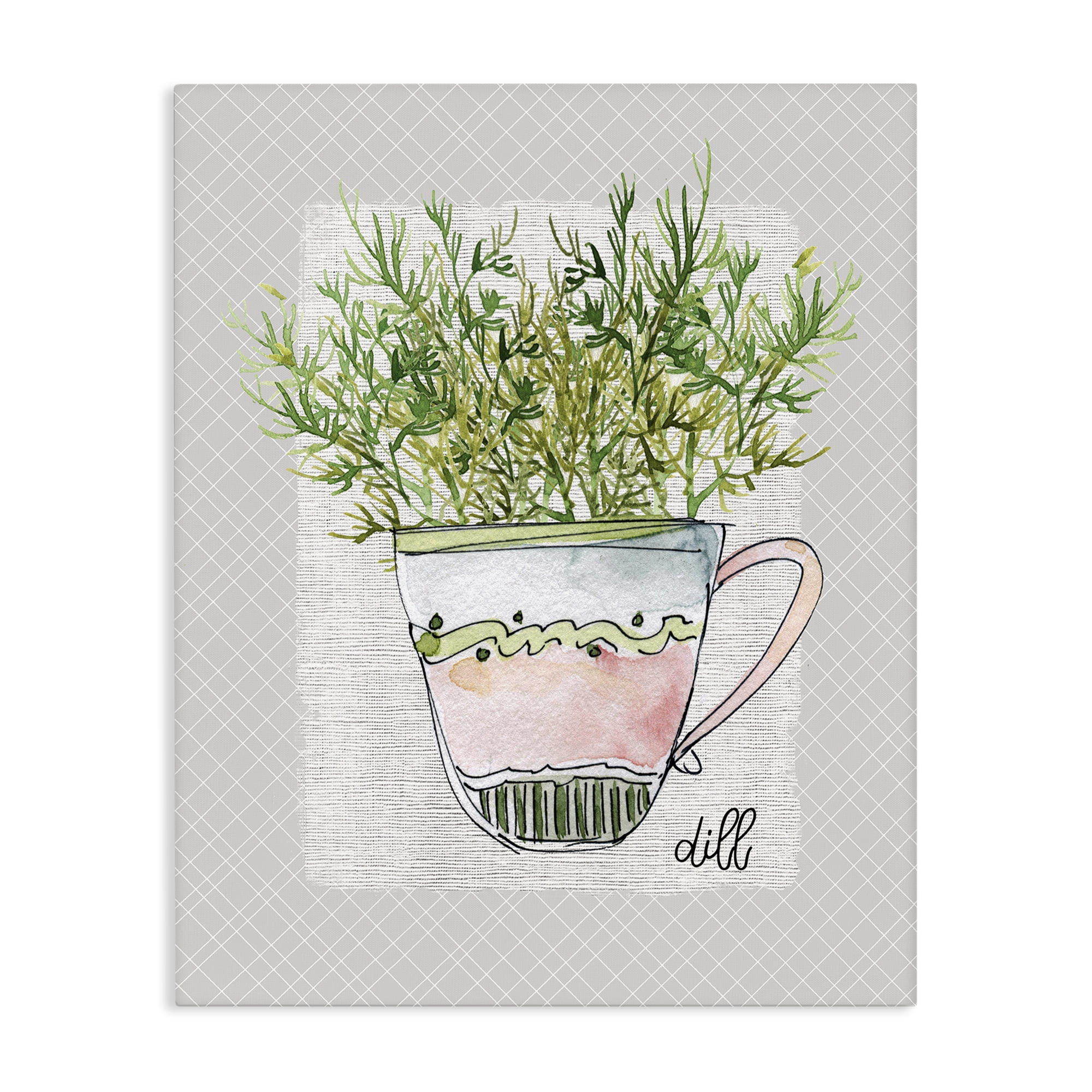Stupell Industries Dill Herb Mug Canvas Wall Art, design by Livi Finn