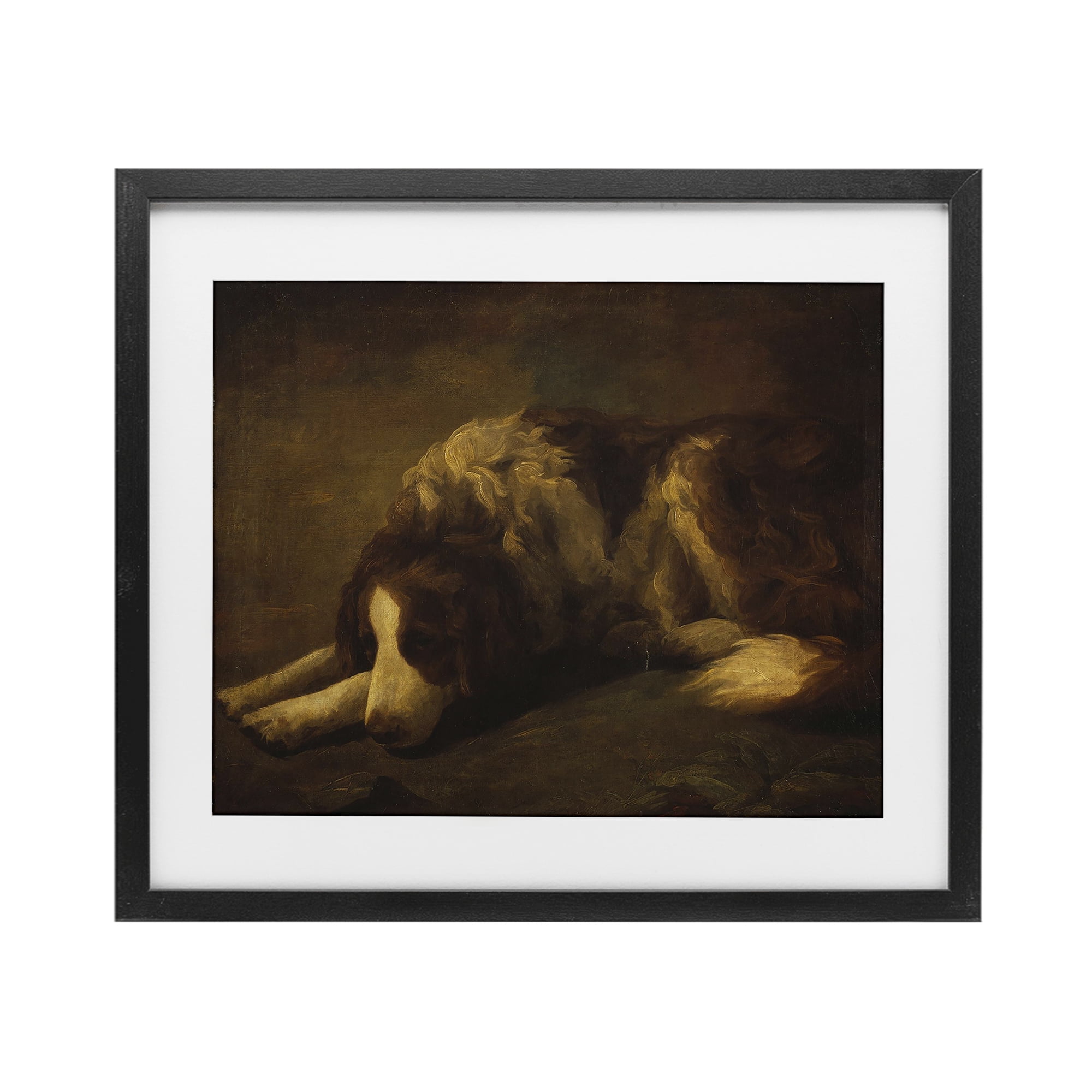 Stupell Industries Dim Lighted Classic Dog Black Framed Print Under Glass, design by Lil' Rue