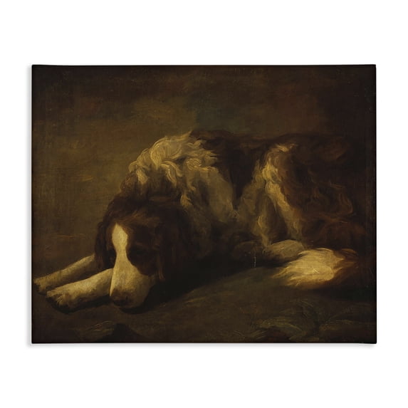 Stupell Industries Transitional Dim Lighted Classic Dog Canvas Art, 20 x 16, by Lil' Rue