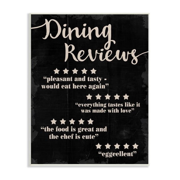 Stupell Industries Dining Reviews Five Star Kitchen Black Funny Word Design Wall Plaque by Daphne Polselli