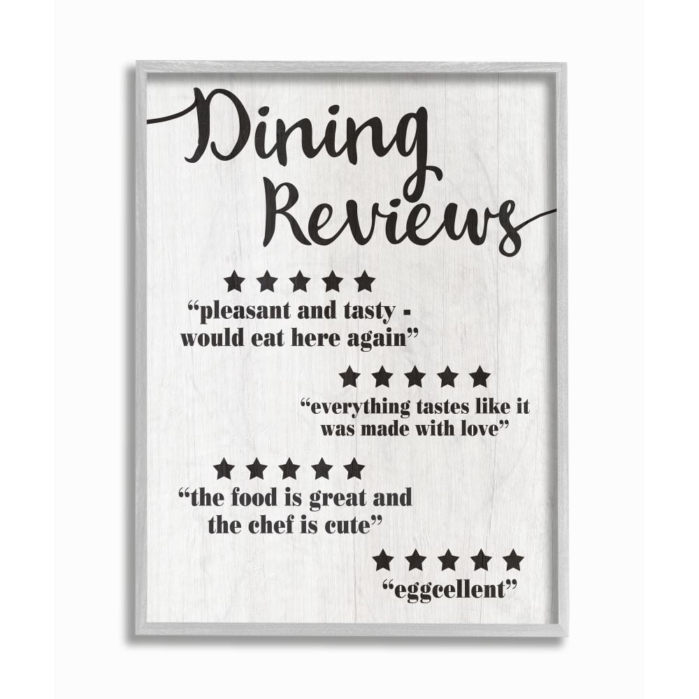 Stupell Industries Dining Reviews Five Star Kitchen Funny Word Design Framed Wall Art by Daphne Polselli