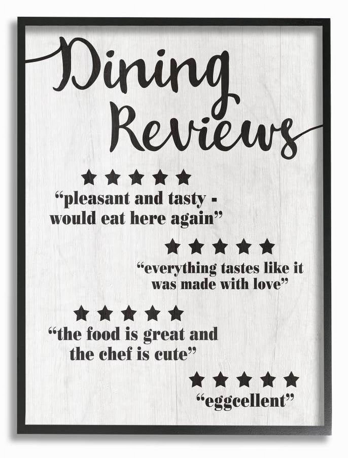 Stupell Industries Dining Reviews Five Star Kitchen Funny Word Design Framed Wall Art by Daphne Polselli