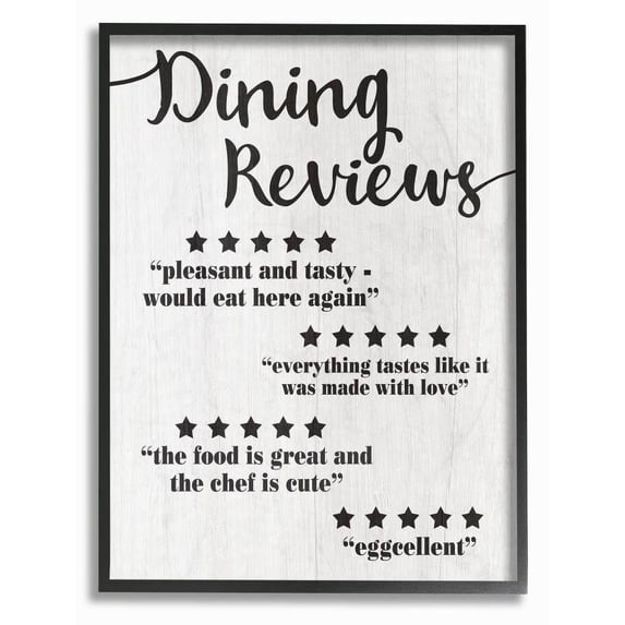 Stupell Industries Dining Reviews Five Star Kitchen Funny Word Design Framed Wall Art by Daphne Polselli