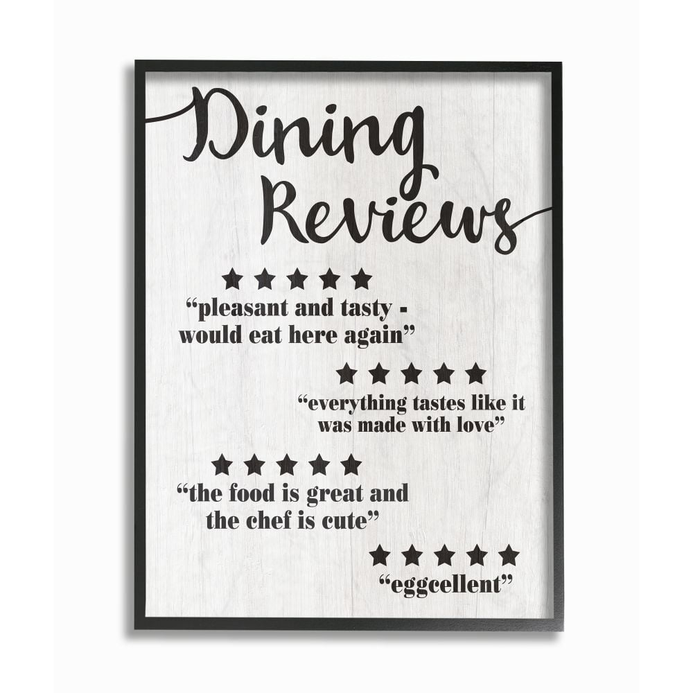Stupell Industries Dining Reviews Five Star Kitchen Funny Word Design Framed Wall Art by Daphne Polselli