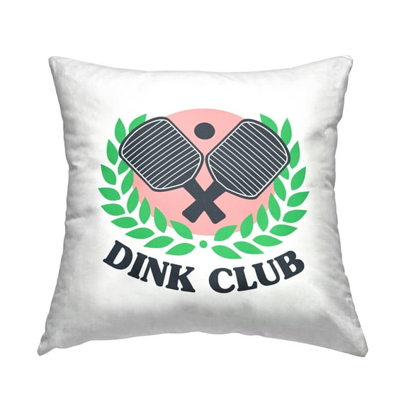 Stupell Industries Dink Club Ping Pong Phrase Printed Throw Pillow Design by Lil' Rue