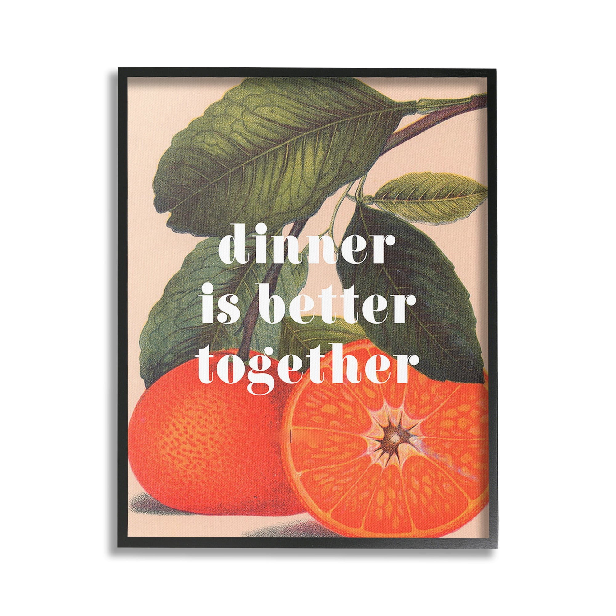 Stupell Industries Dinner Better Together Food & Beverage Painting Black Framed Art Print Wall Art, 24 x 30