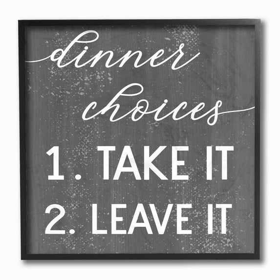 Stupell Industries Dinner Choices Funny Home Cook Word Design Designed by Daphne Polselli