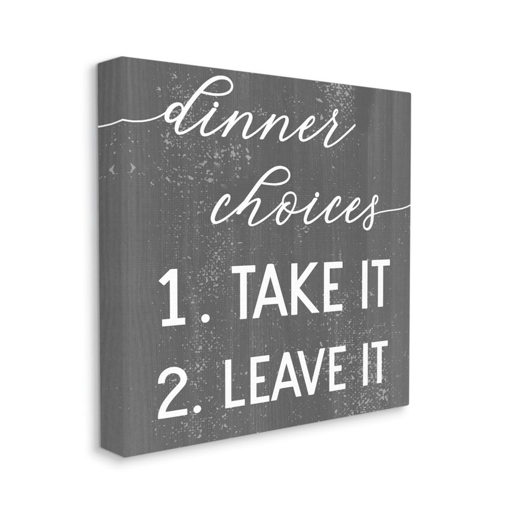Stupell Industries Dinner Choices Funny Home Cook Word Design Designed by Daphne Polselli