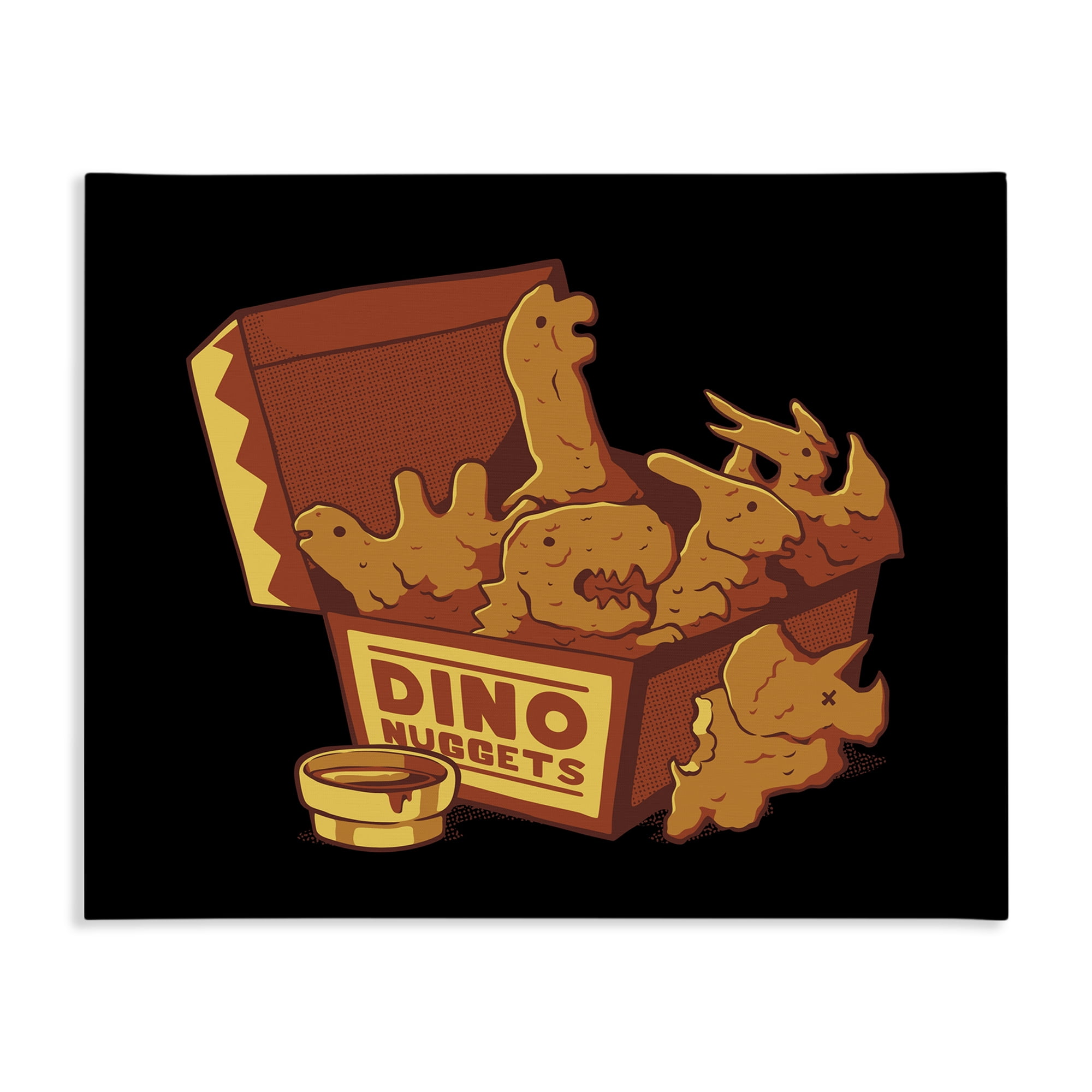 Stupell Industries Dino Nuggets with Sauce Canvas Wall Art, design by Tobe Fonseca