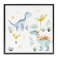 thumbnail image 1 of Stupell Industries Cottage Dino Wonderland Friends Black Framed Giclee Art, 12 x 12, by Lazar Studio, 1 of 8