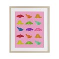 thumbnail image 1 of Stupell Industries Contemporary Dinosaur Candies on Pink Birch Framed Print Under Glass, 13 x 16, by LISH Creative, 1 of 8
