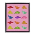 thumbnail image 1 of Stupell Industries Contemporary Dinosaur Candies on Pink Black Floating Frame Canvas Art, 25 x 31, by LISH Creative, 1 of 8