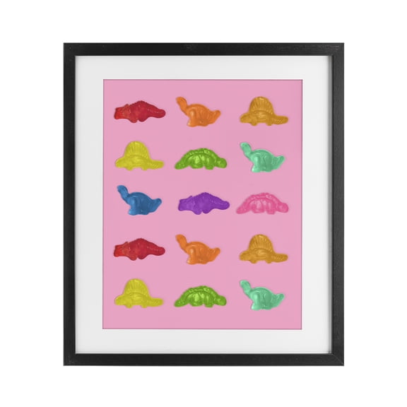 Stupell Industries Contemporary Ice Cream Candies on Pink Gray Framed ...