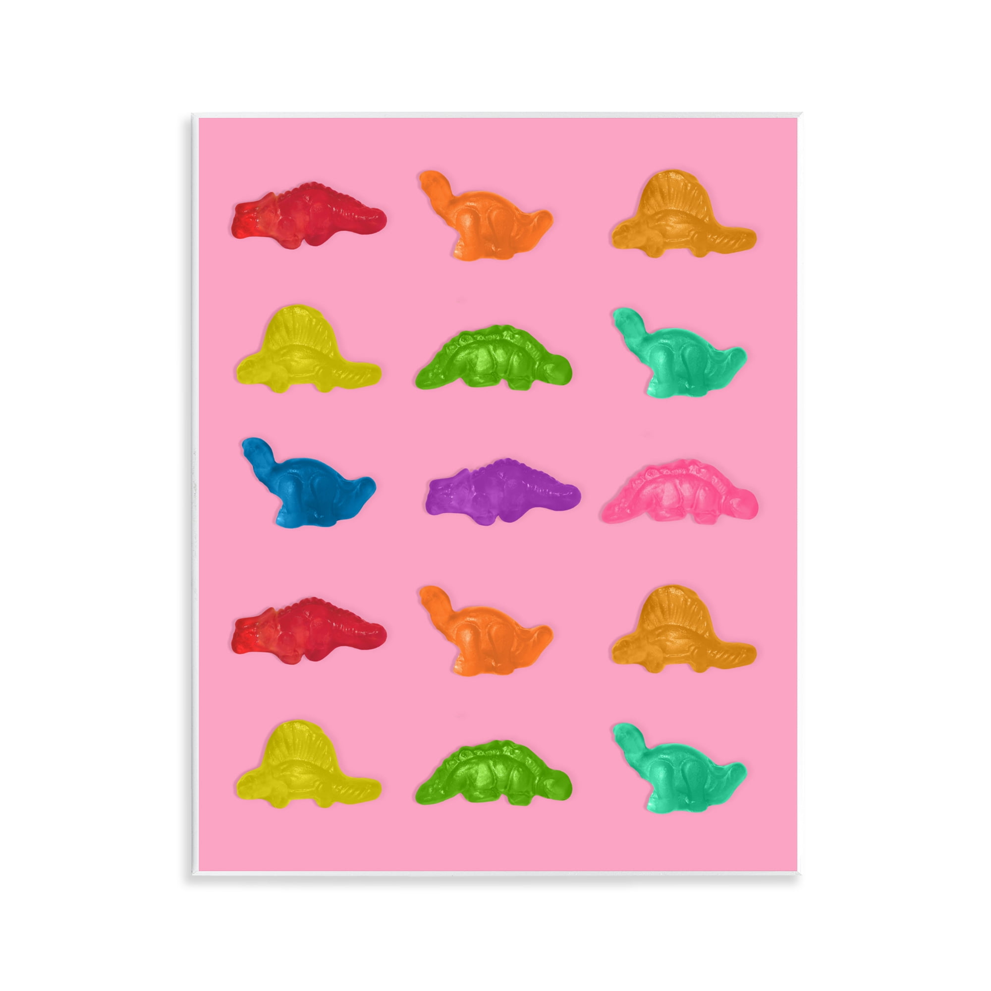 Stupell Industries Dinosaur Candies on Pink Wall Plaque Art, design by LISH Creative