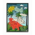 thumbnail image 1 of Stupell Industries Dinosaur Facts Fun Triceratops Information Mock Comic Framed Wall Art Design by Sangita Bachelet, 24" x 30", Black Framed, 1 of 1