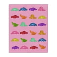 thumbnail image 1 of Stupell Industries Contemporary Dinosaur Gummies on Pink Canvas Art, 24 x 30, by LISH Creative, 1 of 8