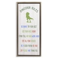 thumbnail image 1 of Stupell Industries Dinosaur Rules Kids List Inspirational Painting Brown Floater Framed Canvas Art Print Wall Art, 11 x 25, 1 of 9