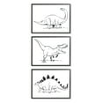 thumbnail image 1 of Stupell Industries Dinosaurs Marching Line Drawing Minimal Black White Animals & Insects Painting Black Framed Art Print Wall Art, 11 x 14, Set of 3, 1 of 7