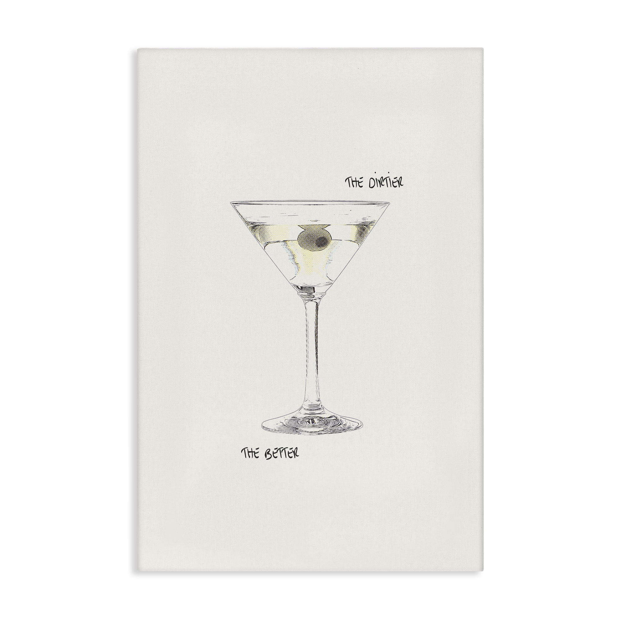 Stupell Industries Dirtier The Better Martini Food & Beverage Painting Wrapped Canvas Art Print Wall Art, 16 x 24