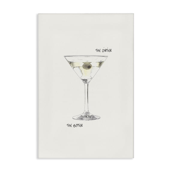 Stupell Industries Eclectic Dirtier The Better Martini Canvas Art, 24 x 36, by Graffitee Studios